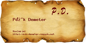 Pók Demeter névjegykártya